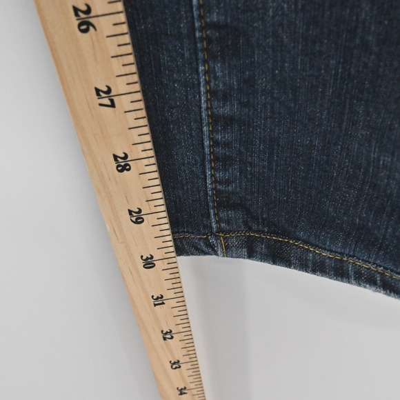 Vtg Y2k VGS Womens Jeans Size 8 Dark Wash Mid Rise Slim Straight Leg Stretch - Picture 5 of 13
